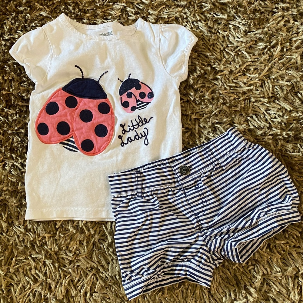 Gymboree 3T Ladybug Short Set